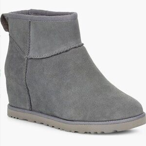 UGG Classic Mini Wedge Bootie Geyser Suede Size 9 EUC